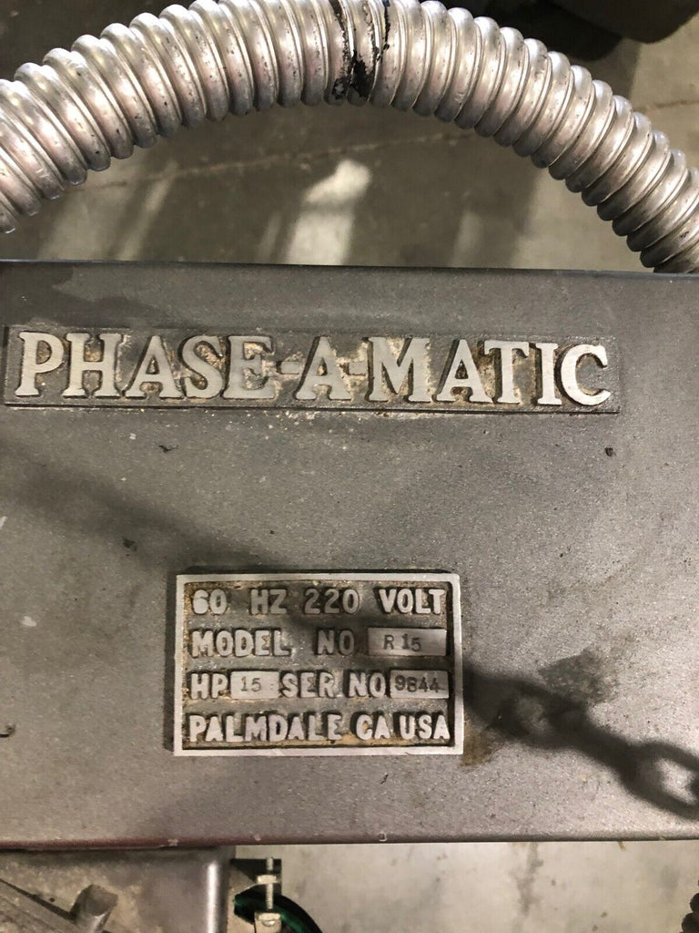 Phase-A-Matic Model R15 Phase Converter   15HP   220V   3PH