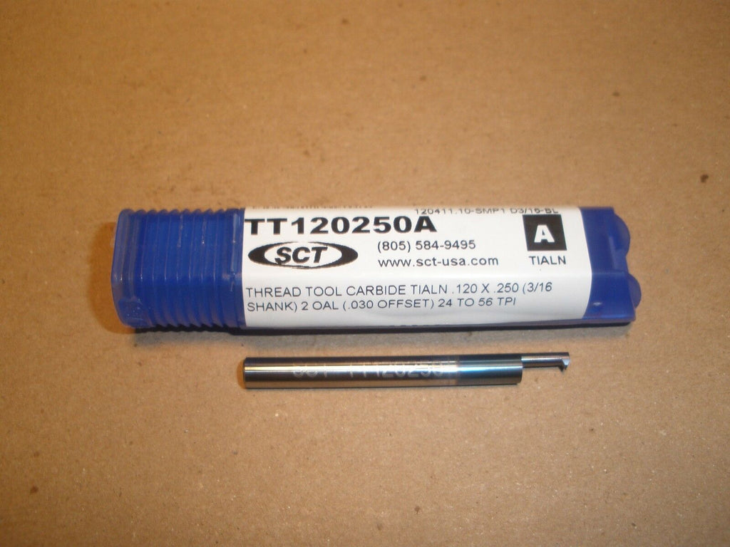 SCT Carbide Threading Boring Bar TT120250A .120 x .250 x 2" long