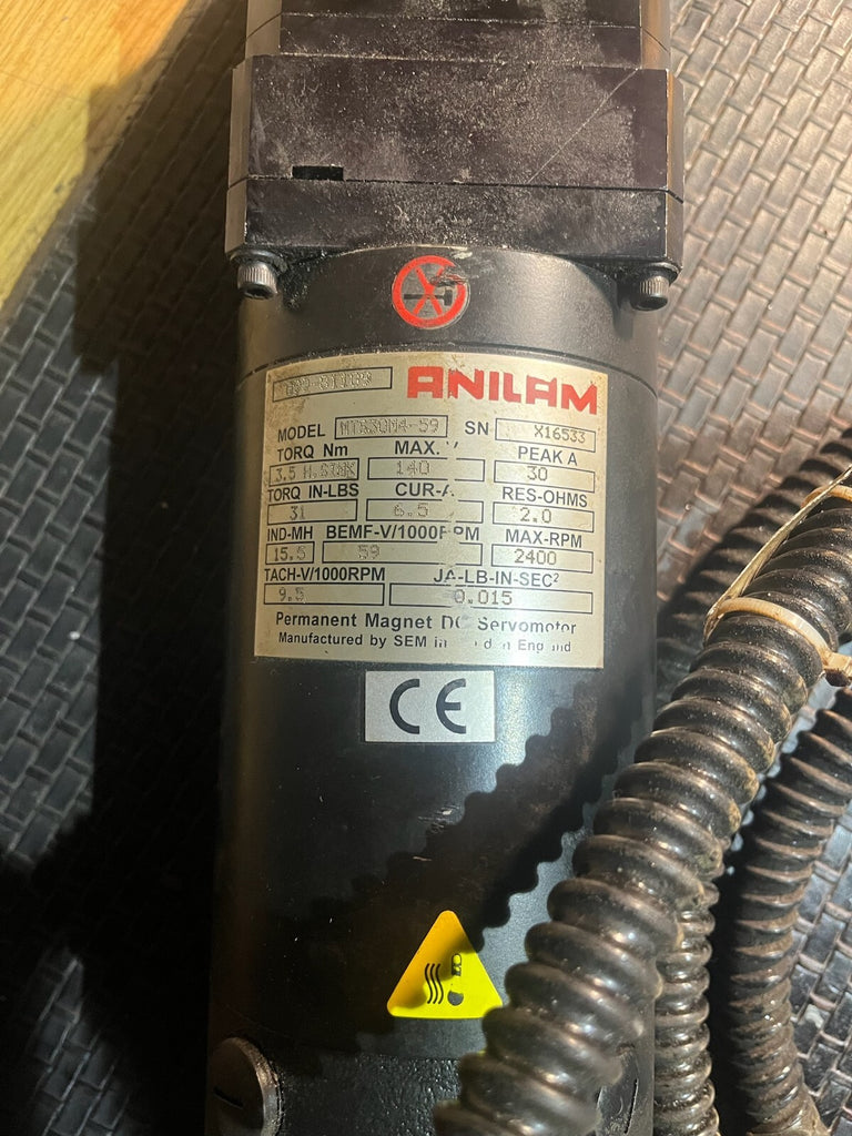 Anilam MTS 30 M4-59 DC Servo Motor 140V/2400 RPM w/Cable