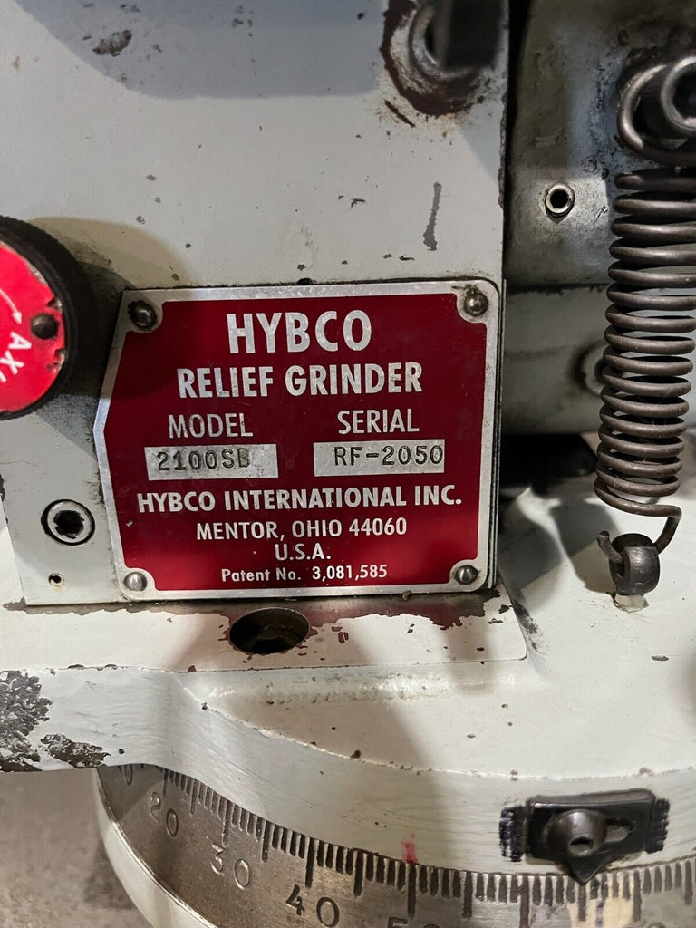 Hybco 1900 Tool Grinder w/2100 SP Relief Grinder