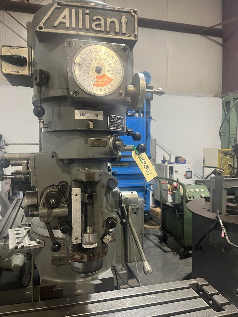 Alliant 3VS Vertical Mill Verible Speed Powerfeed