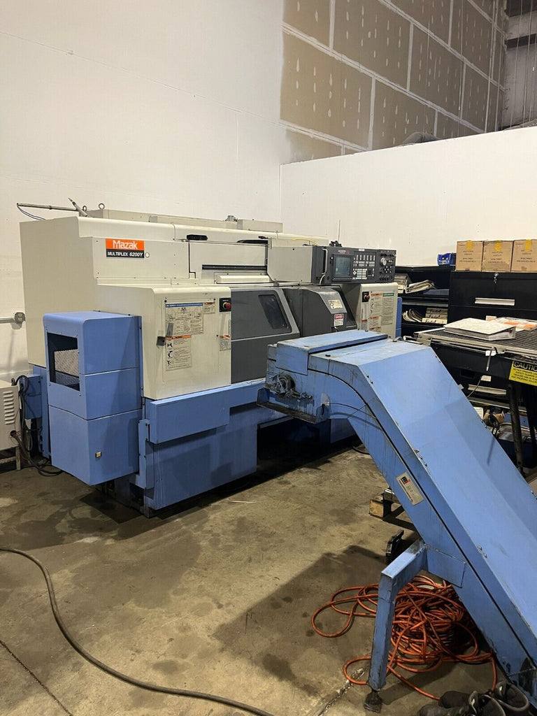 Mazak Multiplex 6200Y  w/ 640T PC-Fusion C&Y Axis live tooling.barloader, video