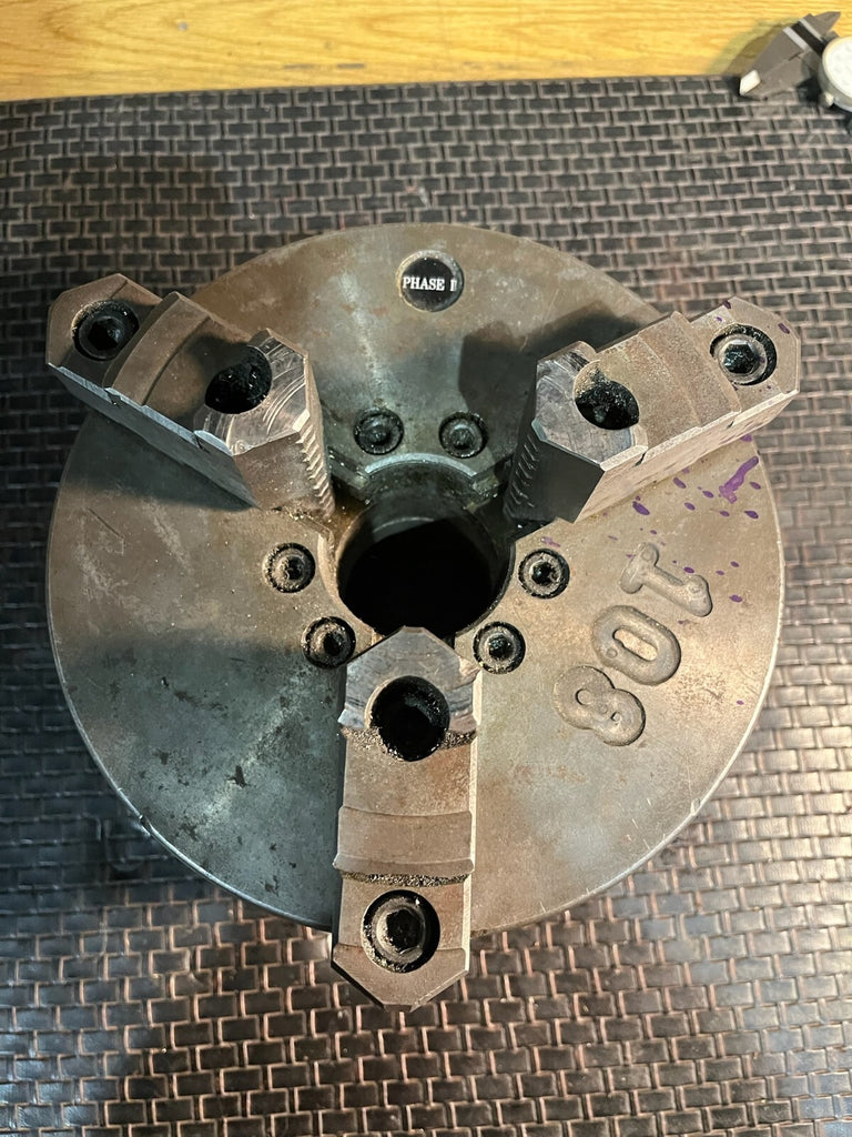 Phase 2 Lathe Chuck 8" Dia. 3 Jaw D1-5 Spindle Mount