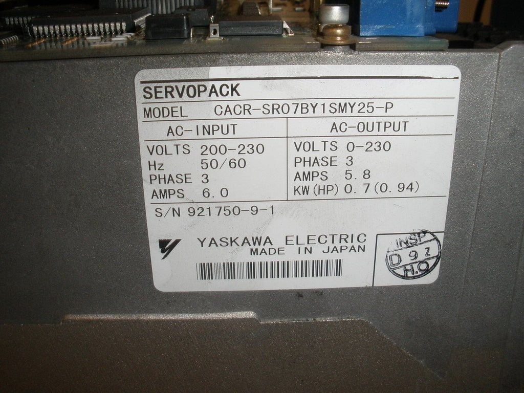 Yaskawa Amada ServoPack CACR-SRO7BY1SMY25-P