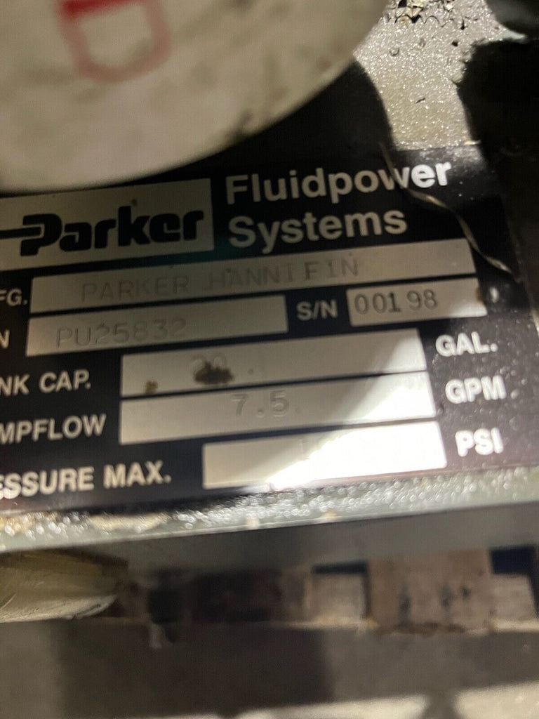 Parker CNC Lathe/Mill Hydraulic Power Supply PU25832