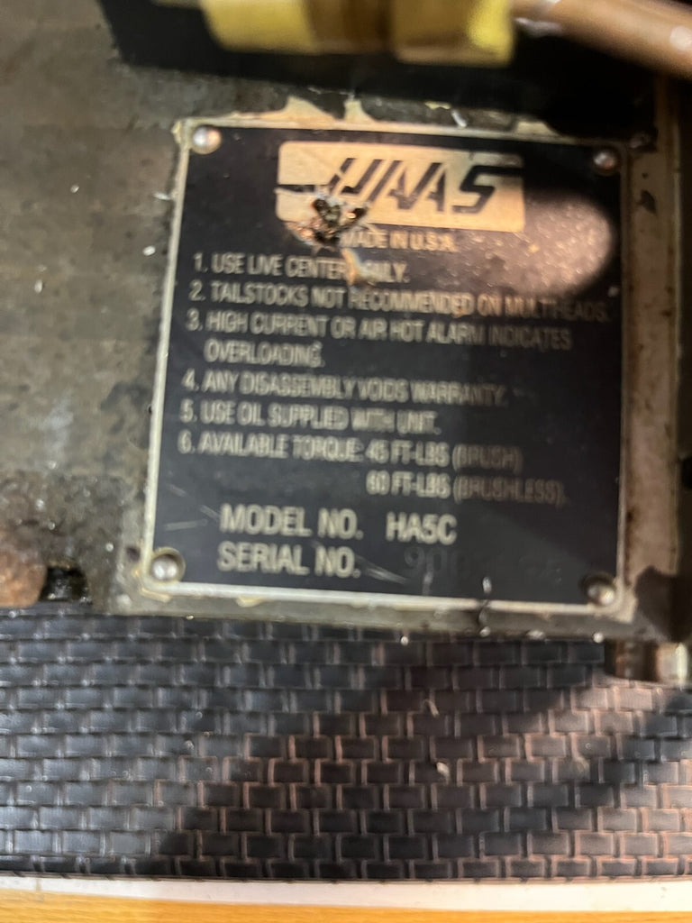 Haas HA5C Pneumatic 4th Axis Indexer Brushless Sigma