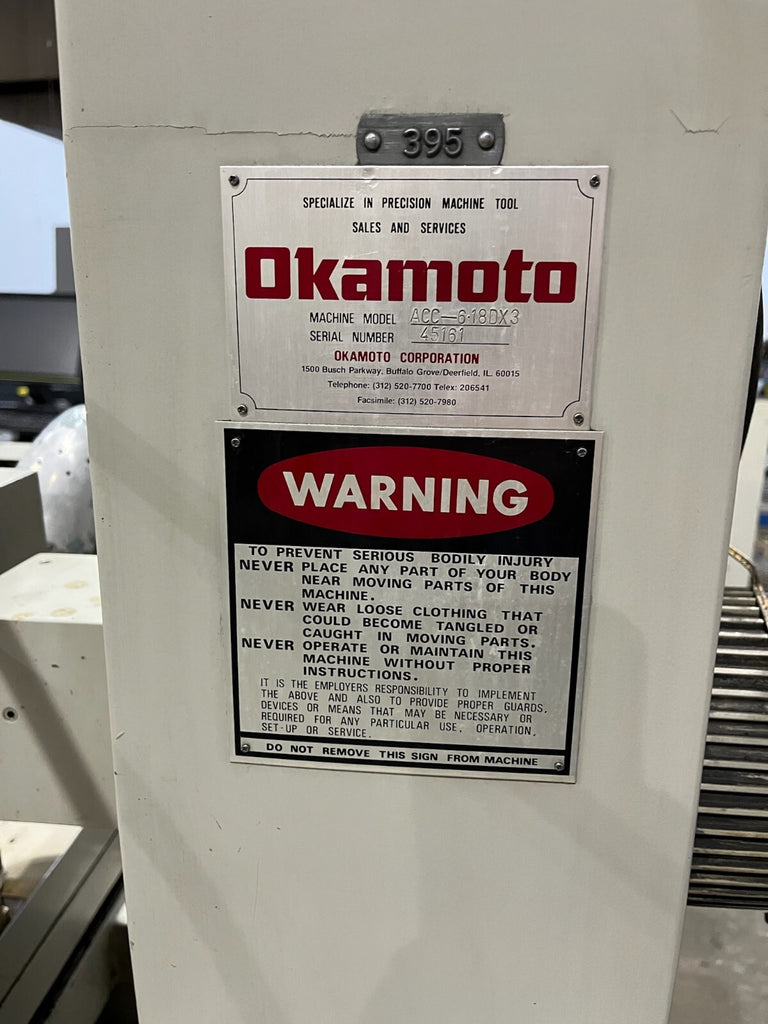 Okamoto ACC-618DX3 Surface Grinder 3 Axis