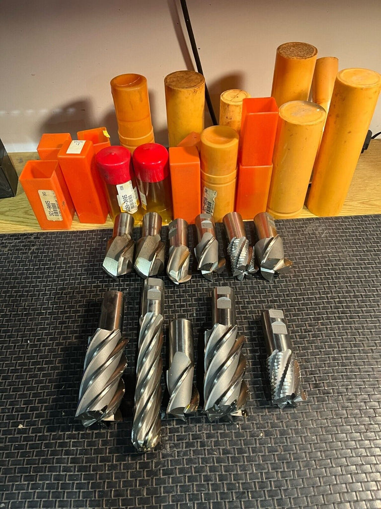 Lot of 10 Large Diameter End Mills- See last pic for sizes