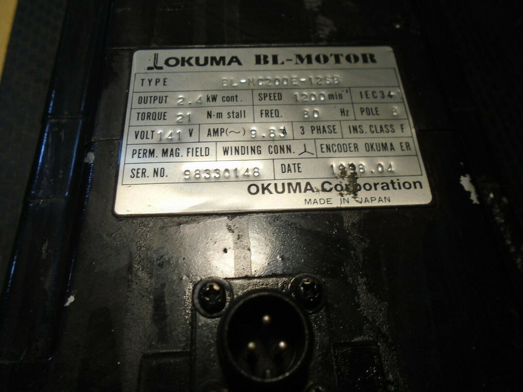 Okuma CNC Servo Motor BL-MC200E-12SB