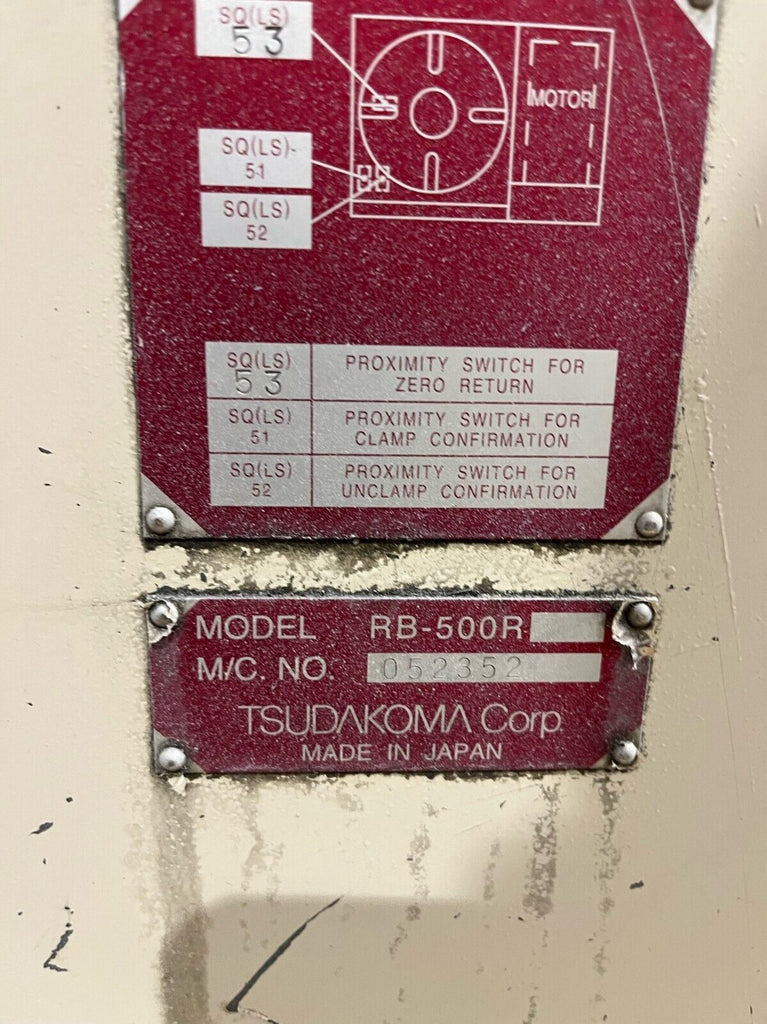 Tsudakoma RB-500R Rotary Table 7-1/4" ID w/ Tail Stock